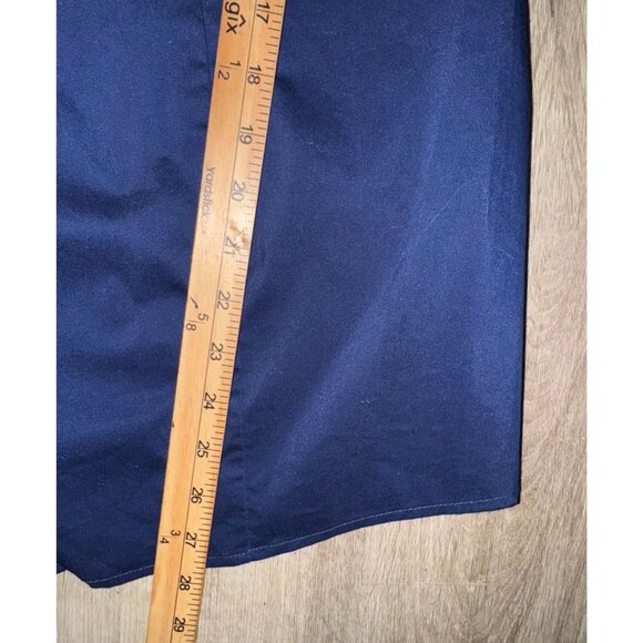 George Womens Plus Size 3X Button-Up Shirt Blue Sapphire 3/4 Sleeves 22W-24W Cot - Picture 5 of 6